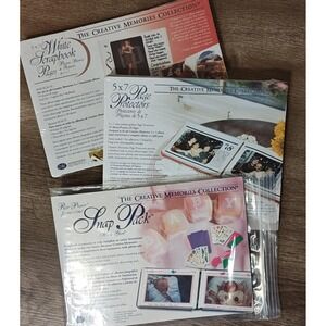 Vintage Creative Memories 5x7 Page Protectors White Scrapbook Baby Snap Pack Lot